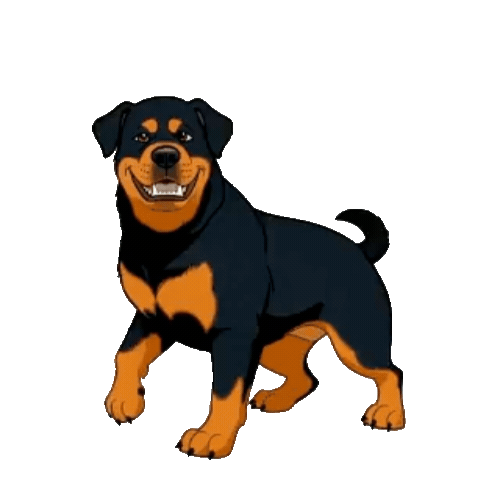 Animated Rottweiler Sticker Pack — 10 GIF Stickers | Instant Digital Download