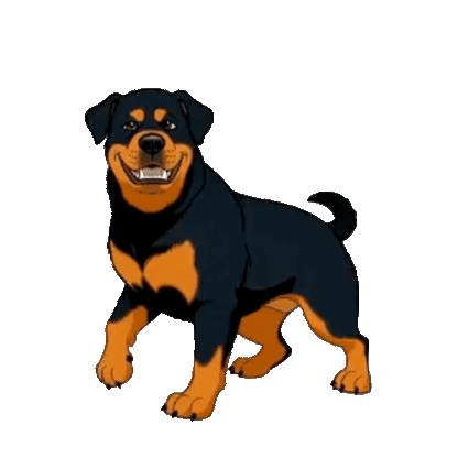 Animated Rottweiler Sticker Pack — 10 GIF Stickers | Instant Digital Download
