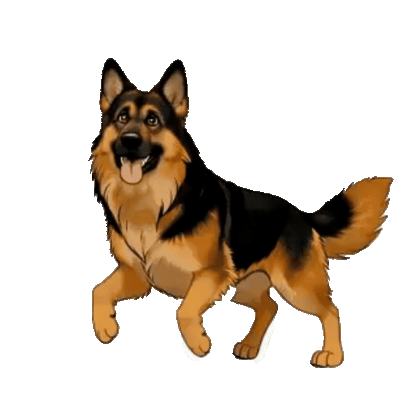 Animated German Shepherd Sticker Pack — 10 GIF Stickers | Instant Digital Download