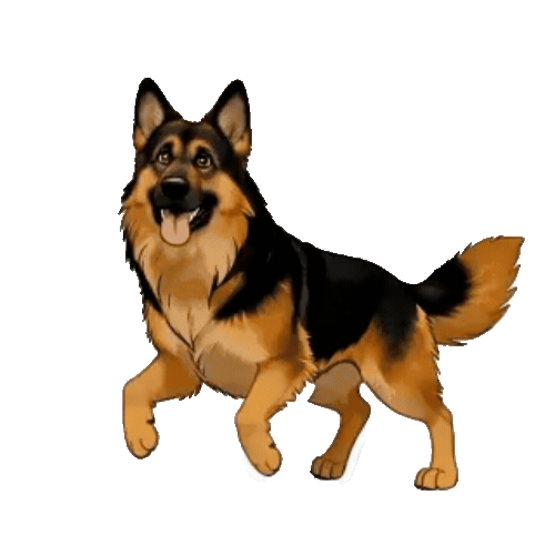 Animated German Shepherd Sticker Pack — 10 GIF Stickers | Instant Digital Download