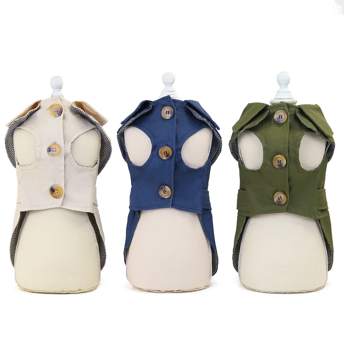 British Style Pet Jacket - Warm & Stylish Dog Coat for Small Pets