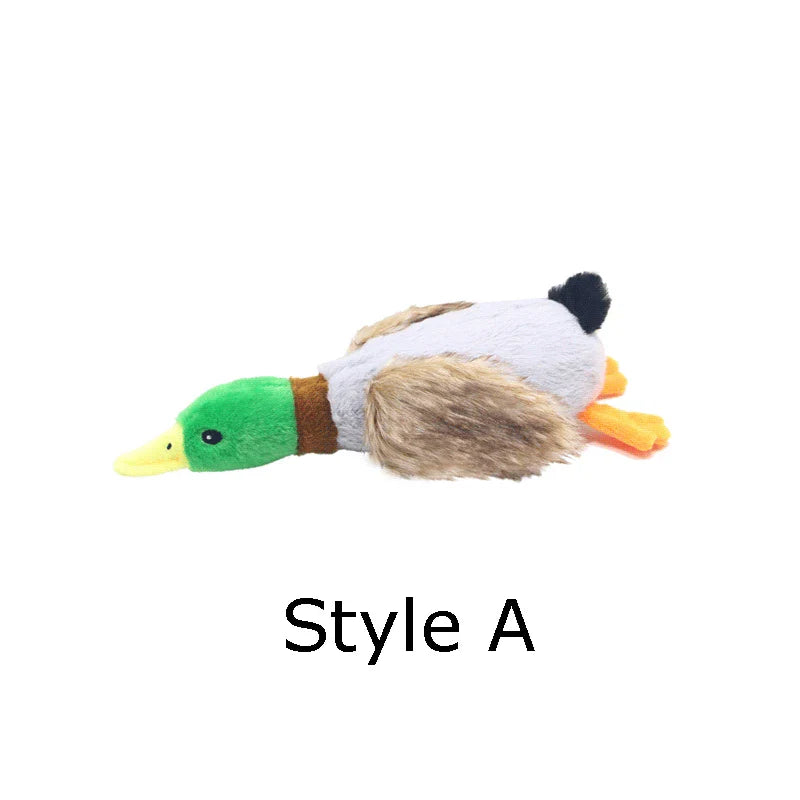 Cute Plush Duck Dog Squeaky Toy - Interactive Chew for Small & Medium Dogs