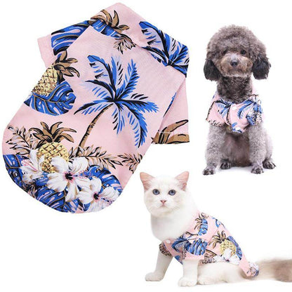 Hawaiian Pet Shirts - Stylish Summer Dog & Cat Shirts, Coconut Print