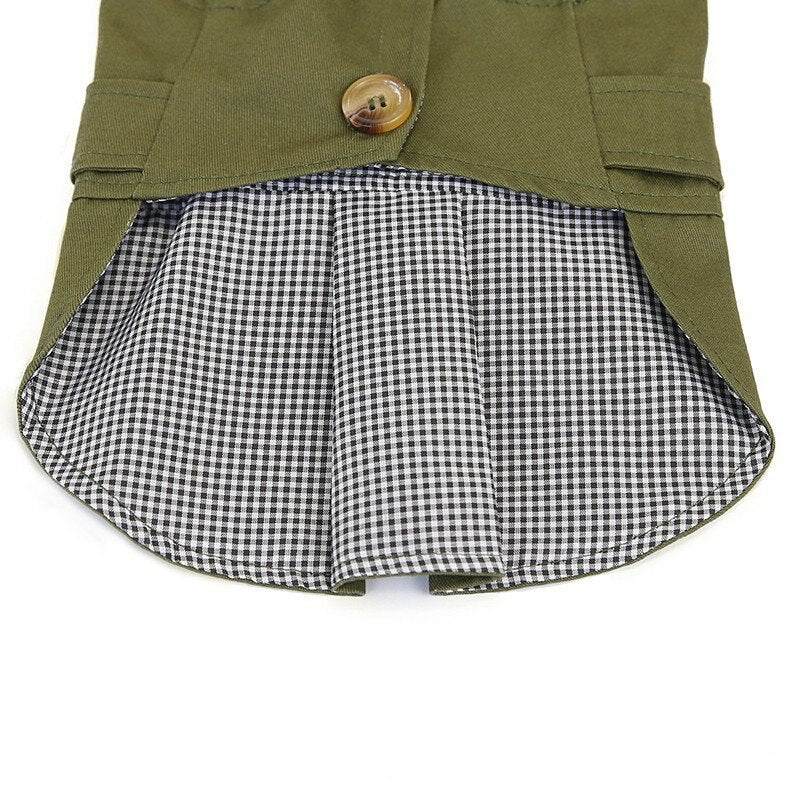 British Style Pet Jacket - Warm & Stylish Dog Coat for Small Pets