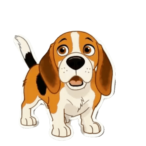 Animated Beagle Sticker Pack — 10 GIF Stickers | Instant Digital Download