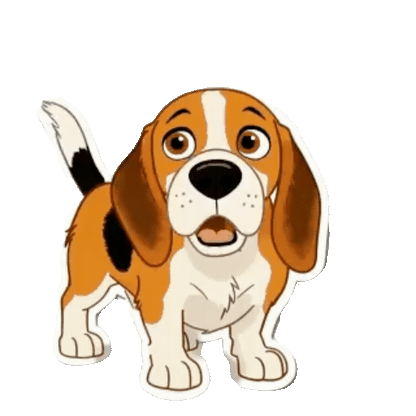 Animated Beagle Sticker Pack — 10 GIF Stickers | Instant Digital Download