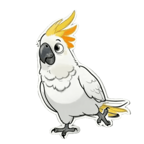 Animated Cockatoo Sticker Pack — 10 GIF Stickers | Instant Digital Download