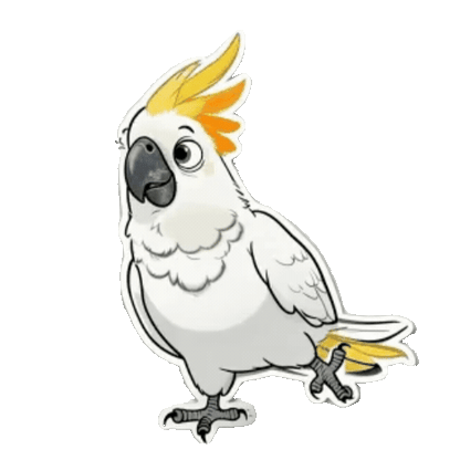 Animated Cockatoo Sticker Pack — 10 GIF Stickers | Instant Digital Download