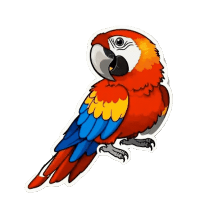 Animated Macaw Sticker Pack — 10 GIF Stickers | Instant Digital Download