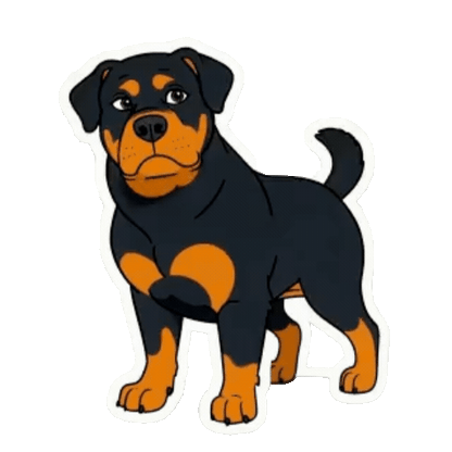 Animated Rottweiler Sticker Pack — 10 GIF Stickers | Instant Digital Download