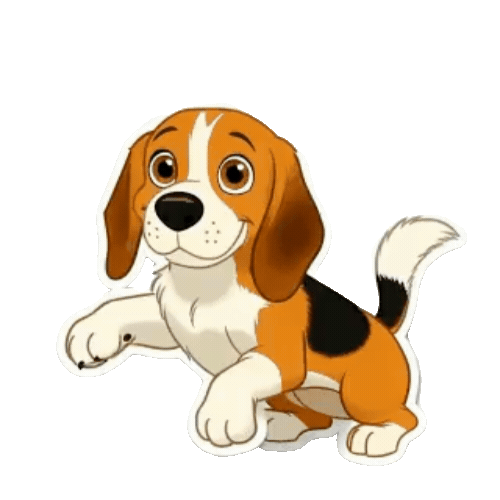 Animated Beagle Sticker Pack — 10 GIF Stickers | Instant Digital Download