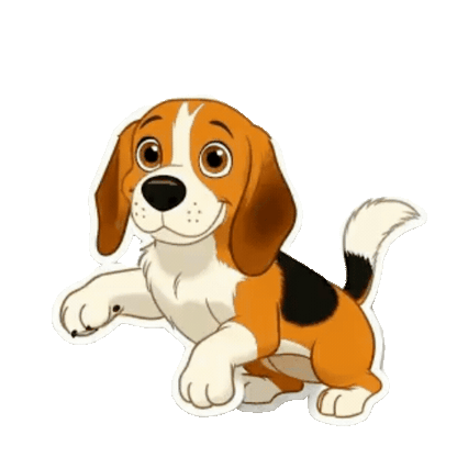 Animated Beagle Sticker Pack — 10 GIF Stickers | Instant Digital Download