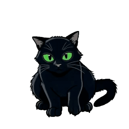 Animated Black Cat Sticker Pack — 10 GIF Stickers | Instant Digital Download
