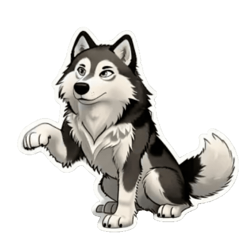 Animated Husky Sticker Pack — 10 GIF Stickers | Instant Digital Download