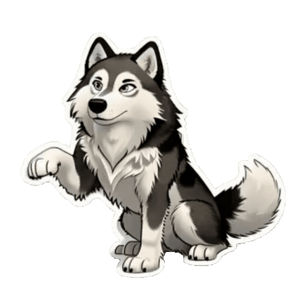 Animated Husky Sticker Pack — 10 GIF Stickers | Instant Digital Download