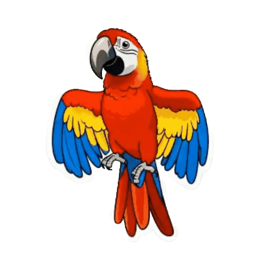 Animated Macaw Sticker Pack — 10 GIF Stickers | Instant Digital Download