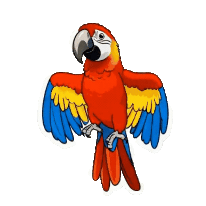 Animated Macaw Sticker Pack — 10 GIF Stickers | Instant Digital Download