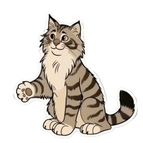 Animated Maine Coon Sticker Pack — 10 GIF Stickers | Instant Digital Download