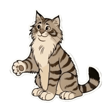 Animated Maine Coon Sticker Pack — 10 GIF Stickers | Instant Digital Download