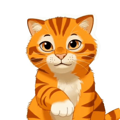 Animated Orange Tabby Sticker Pack — 10 GIF Stickers | Instant Digital Download