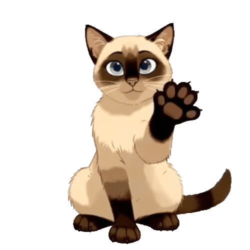 Animated Siamese Sticker Pack — 10 GIF Stickers | Instant Digital Download