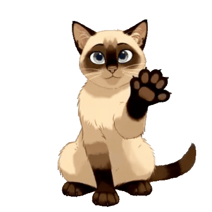 Animated Siamese Sticker Pack — 10 GIF Stickers | Instant Digital Download