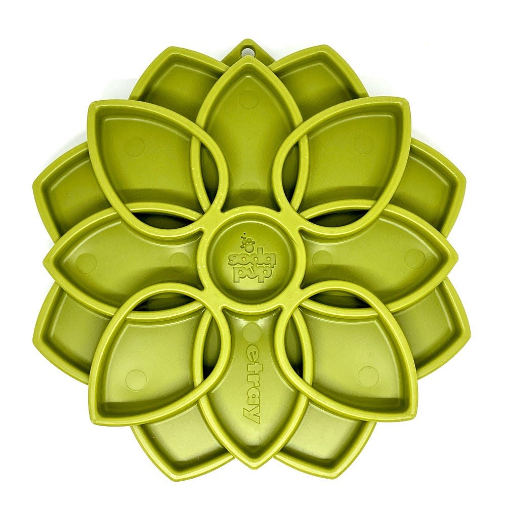 Mandala eTray Shallow Slow Feeder Dog Bowl for Enrichment | USA Made