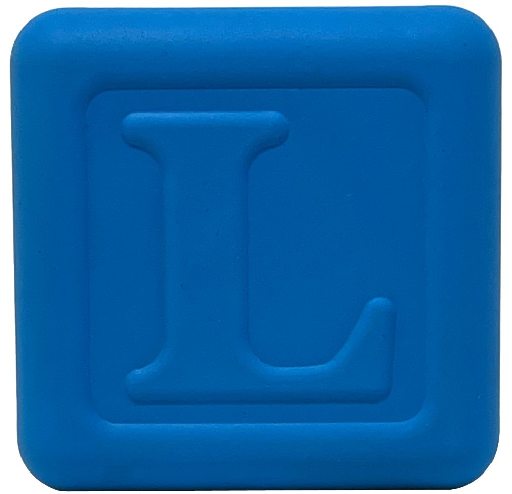 Love Cube eDispenser durable blue rubber chew toy and treat dispenser for dogs