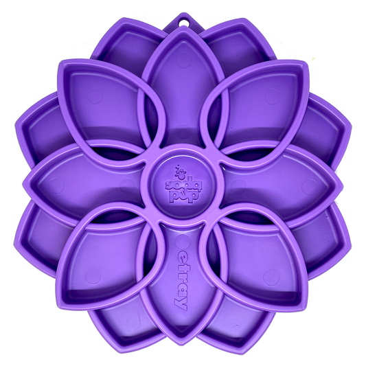 Mandala eTray Shallow Slow Feeder Dog Bowl for Enrichment | USA Made