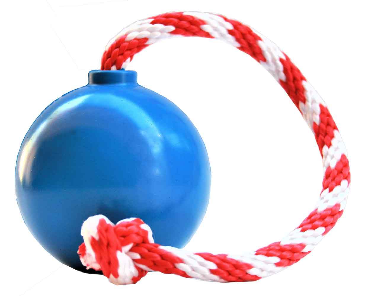 USA-K9 Cherry Bomb durable rubber chew toy for dogs, multipurpose treat dispenser, tug and retrieving toy