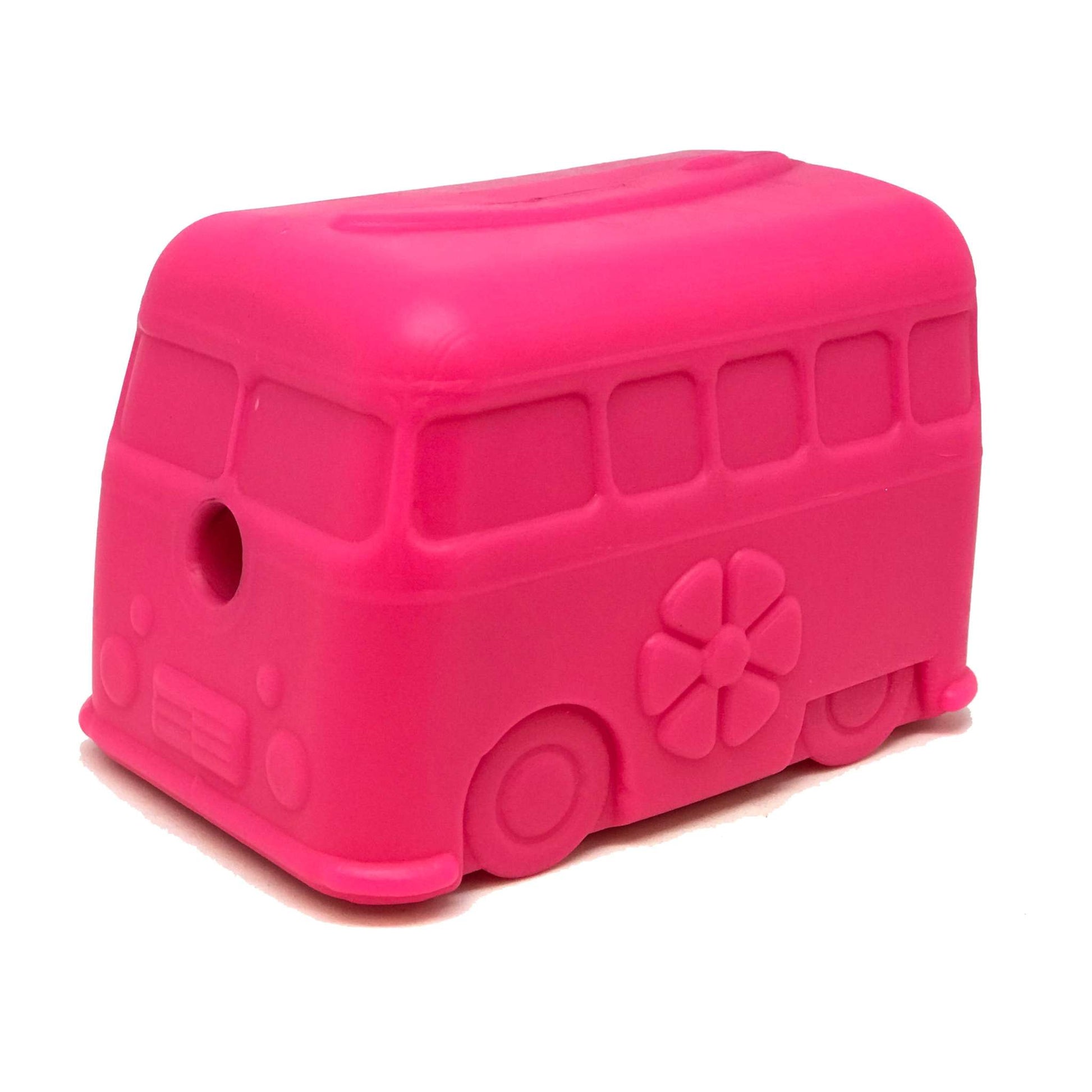 Pink Retro Van Durable Chew Toy - Long-Lasting Treat Dispenser for Dogs