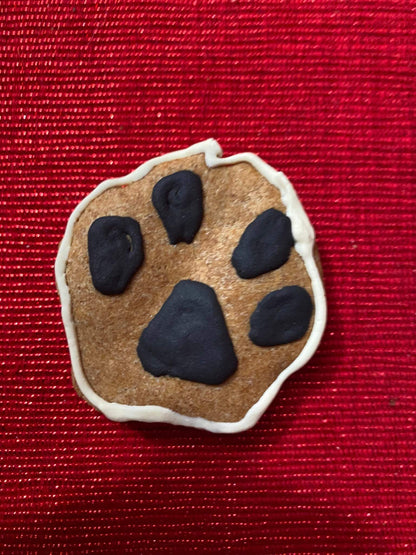 Get Well Organic Dog Cookie Box peanut butter paw print dog treat on red background