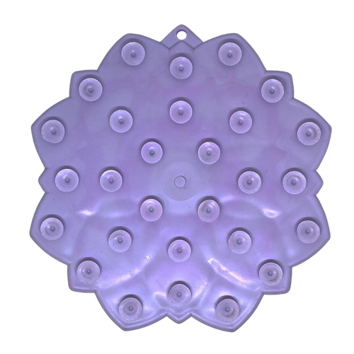 Mandala Softie eTray shallow slow feeder dog bowl with suction cups and mandala pattern