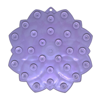 Mandala Softie eTray shallow slow feeder dog bowl with suction cups and mandala pattern