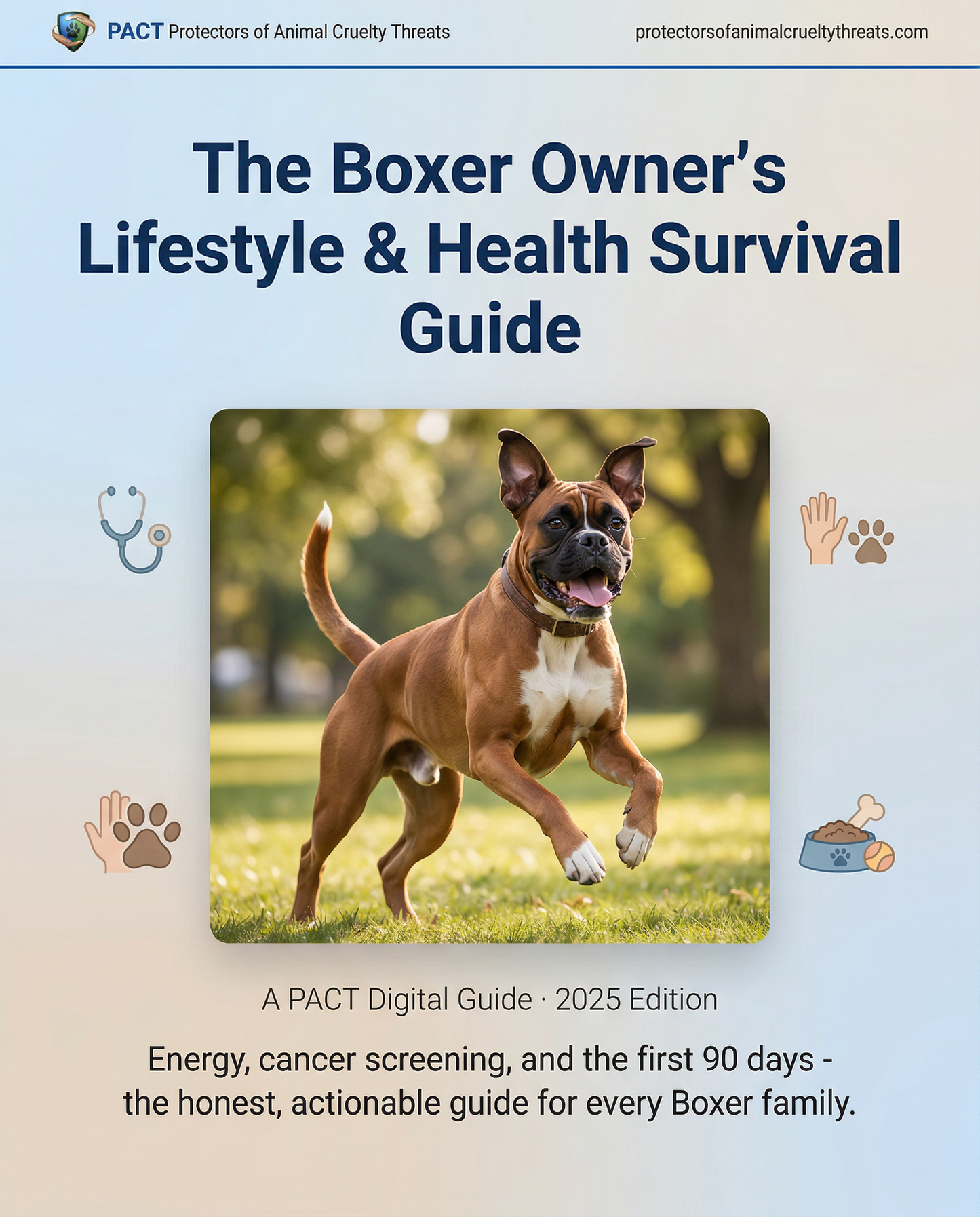 Cover image of The Boxer Owner’s Lifestyle & Health Survival Guide 2025 Edition digital book