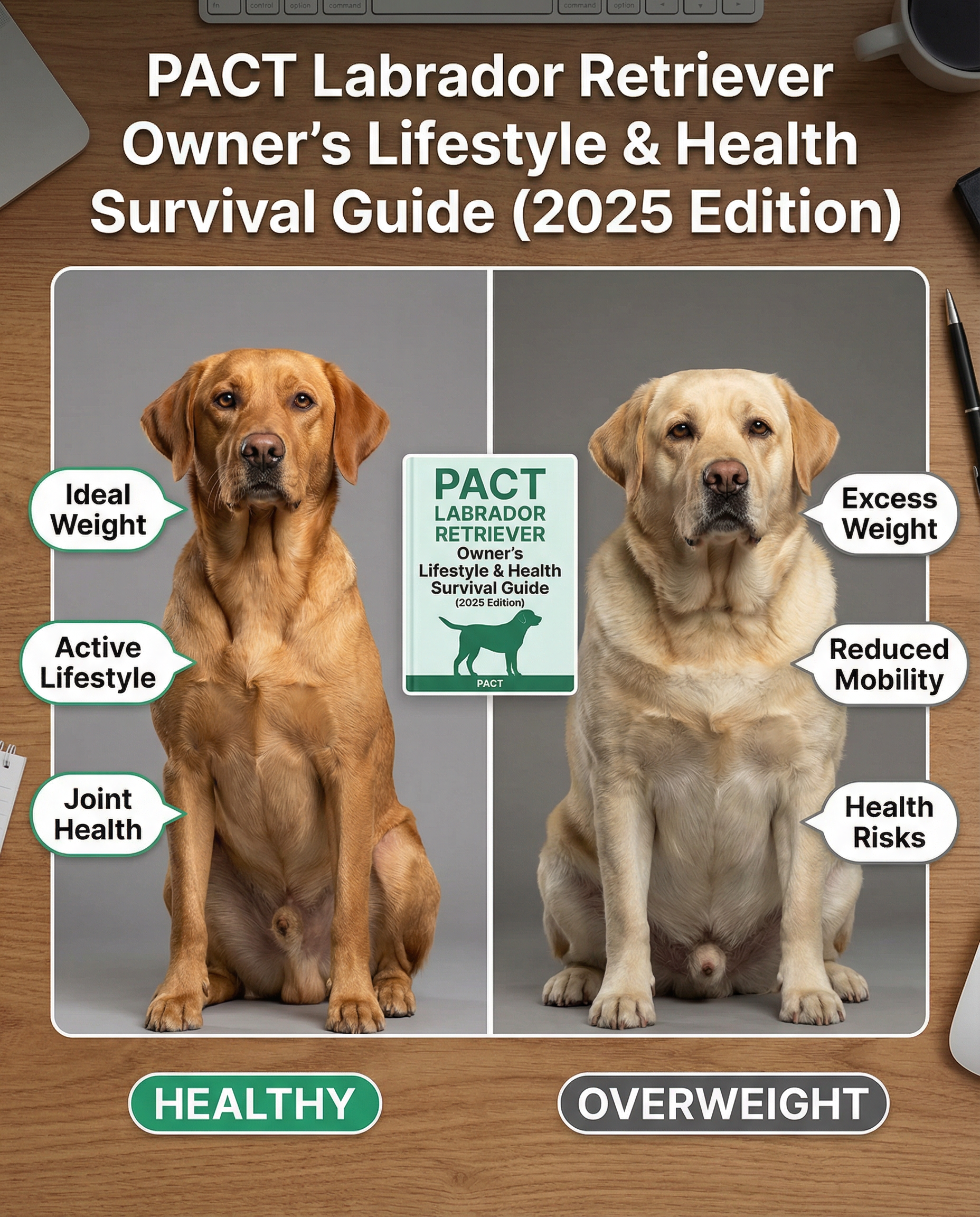 2025 edition of the PACT Labrador Retriever Owner’s Lifestyle & Health Survival Guide digital book cover
