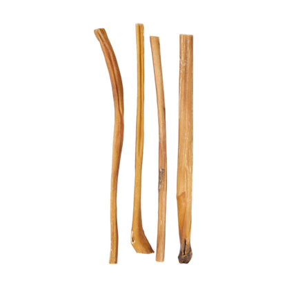 Natural 12-inch beef bully sticks dog treats 4-pack high-protein odor-free chew sticks
