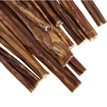 All-natural beef gullet stick dog treats made from 100% South American beef, healthy low-fat chews promoting dental and joint health