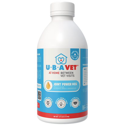 UBAVET Joint Power MEG liquid supplement bottle for dogs and cats joint support and mobility