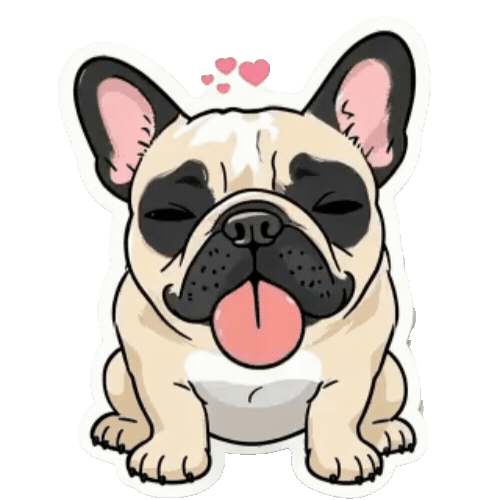 Animated French Bulldog Sticker Pack — 10 GIF Stickers | Instant Digital Download