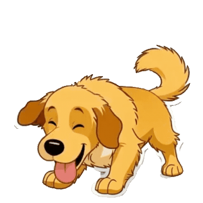 Animated Golden Retriever Sticker Pack — 10 GIF Stickers | Instant Digital Download
