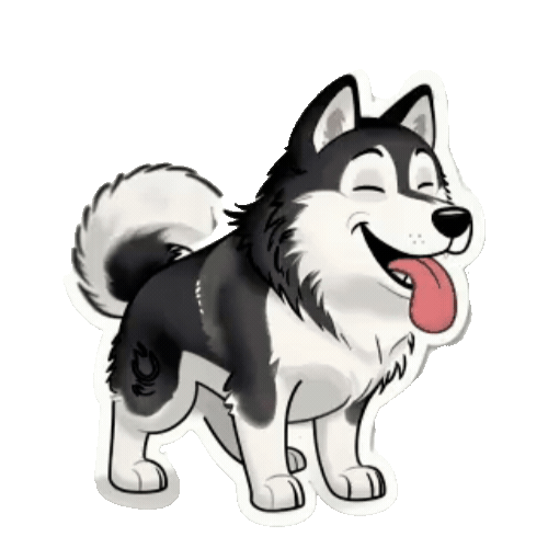 Animated Husky Sticker Pack — 10 GIF Stickers | Instant Digital Download