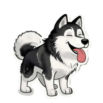 Animated Husky Sticker Pack — 10 GIF Stickers | Instant Digital Download