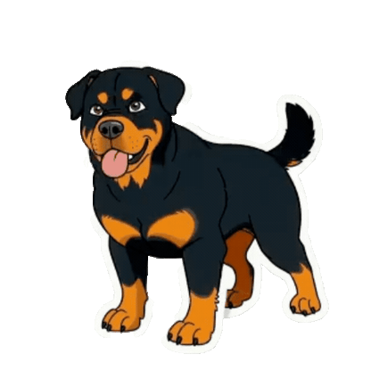Animated Rottweiler Sticker Pack — 10 GIF Stickers | Instant Digital Download