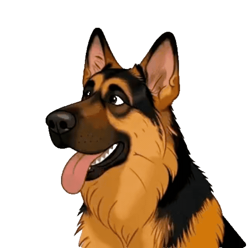 Animated German Shepherd Sticker Pack — 10 GIF Stickers | Instant Digital Download