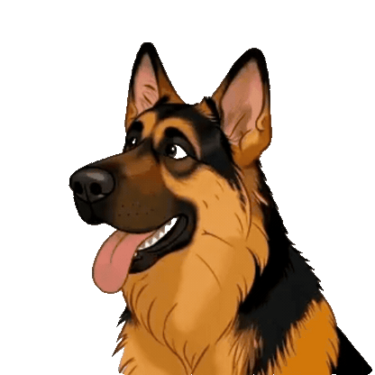 Animated German Shepherd Sticker Pack — 10 GIF Stickers | Instant Digital Download