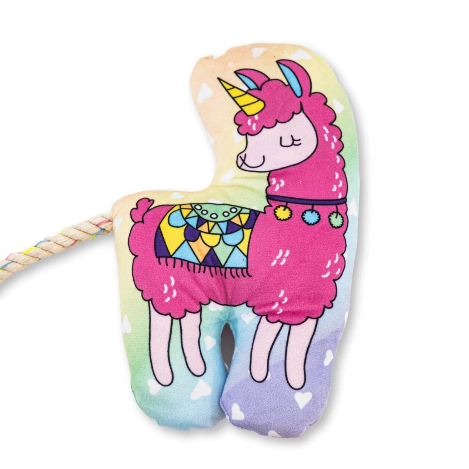 Magical Llama Plush Dog Toy – Fun Squeaker & Crinkle for Play & Cuddle