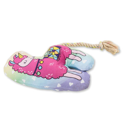 Magical Llama Plush Dog Toy – Fun Squeaker & Crinkle for Play & Cuddle