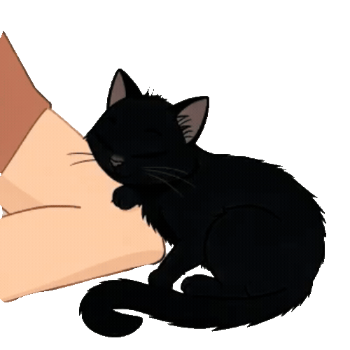 Animated Black Cat Sticker Pack — 10 GIF Stickers | Instant Digital Download