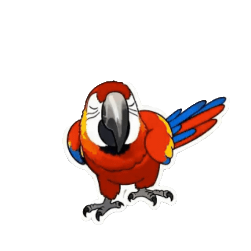 Animated Macaw Sticker Pack — 10 GIF Stickers | Instant Digital Download